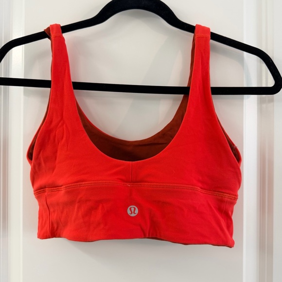 Women's Lululemon Reversible Red Orange Sports Bra - Picture 6 of 7